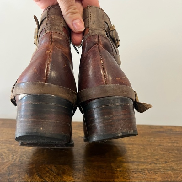 Freebird by Steven Sammi Moto Mid Calf Leather Brown Boots - Picture 10 of 11